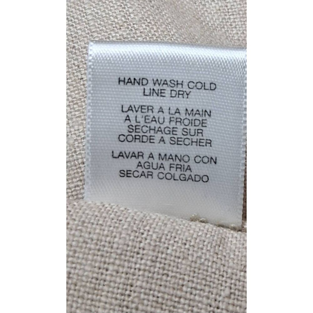 Michael kors womens size 12 wide leg cropped pants 100% linen tan beige - Picture 9 of 9
